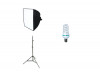 Kit lumina continua foto-video softbox 40x40cm fasung E27 incorporat + bec + stativ, Generic