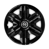 Set 4 capace roti hubcaps fast black R16 Compatibil Cu Nissan, Autohelix MSA