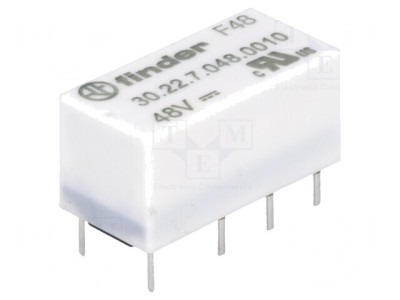 Releu Electromagnetic DPDT 48VDC 3A foto