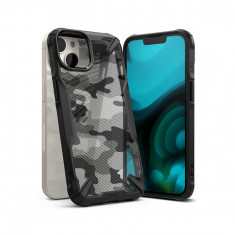 Husa Compatibila cu iPhone 14 Plus - Ringke Fusion X Design Camo Negru