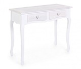 Cumpara ieftin Consola cu 2 sertare din lemn alb patinat Charlene 90 cm x 40 cm x 78 h