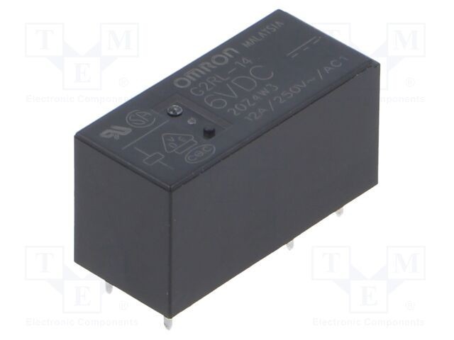 Releu electromagnetic SPDT 6VDC 12A OMRON G2RL pentru PCB