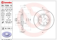 BREMBO 08.7238.11 PRIME LINE - UV Coated Disc frana