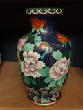 VAZĂ MARE, CLOISONNE/MANUFACTURATĂ &Icirc;N CHINA &Icirc;NTRE ANII 1960-1970