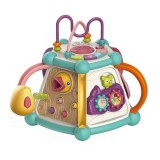 Cumpara ieftin Jucarie educativa si interactiva 7 in 1 pentru copii WePro Store, centru de activitati cu 5 laturi, lumini si sunete, Model Rata, 3 ani +