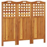 Cumpara ieftin Paravan de camera 3 panouri 121,5x2x115 cm lemn masiv de acacia