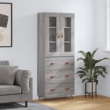 Cumpara ieftin Dulap &icirc;nalt, gri sonoma, 69,5x34x180 cm, lemn compozit