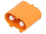 Soclu Alimentare DC LC Tată 2 PIN PCB THT Portocaliu
