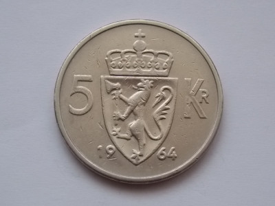 5 kroner 1964 Norvegia foto