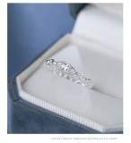 Cumpara ieftin : Inel din Argint 925 Rodiat cu Cristal Patrat , Princess Cut Chain Ring