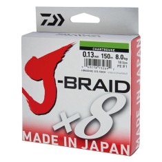 Fir Daiwa J-Braid X8 Chartreuse 0,13mm / 8kg / 150m