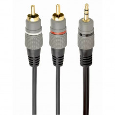 CABLU audio GEMBIRD stereo (3.5 mm jack la 2 x RCA) 5m conectori auriti &amp;amp;quot;CCA-352-5M&amp;amp;quot; foto