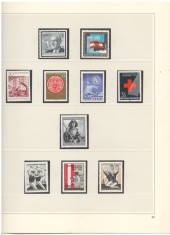 AUSTRIA.1965/74 ALBUM SAFE Colectie cronologica completa timbre nestampilate
