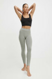 Hummel jambiere de yoga culoarea verde, cu imprimeu, 210496