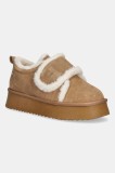 GOE cizme de zăpadă din piele &icirc;ntoarsă culoarea bej, SS2N4303 BROWN