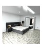 Dormitor complet VEN08 Gri, pat 160x200cm, noptiere 58cm, sifonier 150cm. Transport gratuit