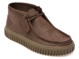 Ghete CLARKS maro, TORHILL HI, din piele naturala