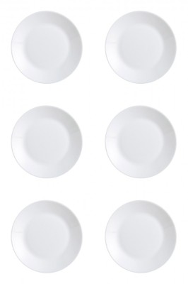 Set farfurii 6 piese pentru fructe, albe, diametru 18 cm foto