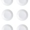 Set farfurii 6 piese pentru fructe, albe, diametru 18 cm