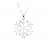Snowflake - Colier personalizat argint 925 cu pandantiv Fulg, Bijubox