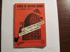 CY - Arthur Conan DOYLE / Sherock Holmes &amp;quot;Cinci Samburi de Portocala&amp;quot; foto