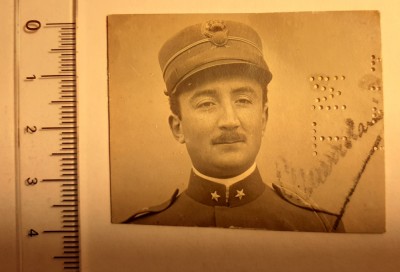Fotografie interbelică cu militar 5 foto