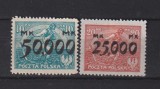 POLONIA 1923 INFLATIE MI.187-188b MH SARNIERA