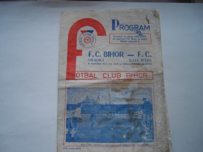 Program F.C. Bihor - F. C. Baia Mare, 11 martie 1979 foto