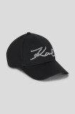 Karl Lagerfeld șapcă de baseball din bumbac culoarea negru, cu imprimeu, A3W33019