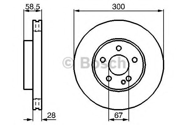 Disc frana MERCEDES VIANO (W639) (2003 - 2016) BOSCH 0 986 479 C50