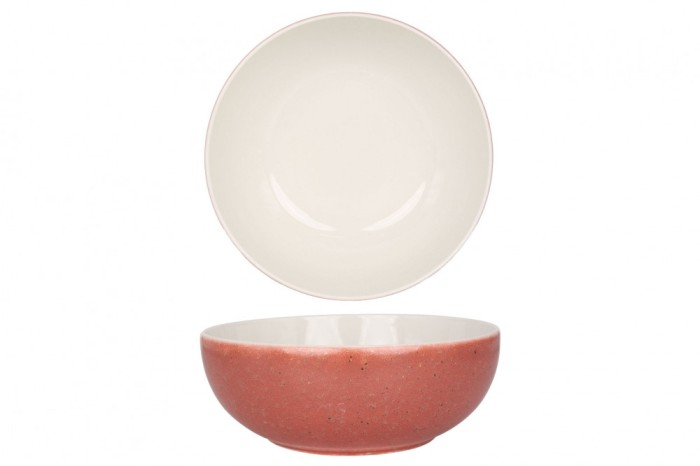 Rinart Farfurie ad&acirc;ncă - Rosa - Porţelan - 23 cm (2000cc) - set de 6