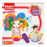 Set de modelare din plastilina pentru coafat, Crafy, 11 piese, 200 g