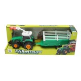 Tractor verde cu remorca pentru copii 3+ ani, 304x85x83 mm