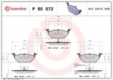 Set placute frana BREMBO P85072