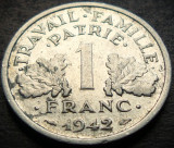 Moneda istorica 1 FRANC - FRANTA, anul 1942 * cod 3929