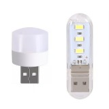 Cumpara ieftin Set 2 Lampi Mini LED USB , Lumina Alba Rece 6000K, 1W, Portabile pentru Laptop, Powerbank sau Auto