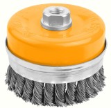 Perie Cupa Sarma Rasucita cu Piulita Tolsen Industrial 100mm M14*2, Conditii Dificile