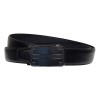 Curea barbati eleganta din piele naturala de culoare neagra pentru costum TK15N