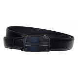 Curea barbati eleganta din piele naturala de culoare neagra pentru costum TK15N