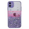 Husa iPhone 13 TPU Gradient Glitter Lavender - Protectie Telefon Premium