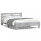 Gossi cadru de pat cu tablie si led, gri beton, 135x190 cm
