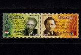 Cumpara ieftin ✅RO 2006 LP 1726 &quot;Em. comuna Romania Ungaria-Compozitori&quot; serie cu punte ,MNH, Nestampilat
