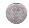 Moneda Germania 2 mark/marci 1966 D, Max Planck, stare buna, curata, Europa, Cupru-Nichel