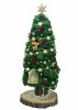 Aranjament de Craciun Brad din licheni naturali stabilizati si decoratiuni de sezon, Eventissimi, Verde, 48 cm, personalizabil, Eventissimi&reg;