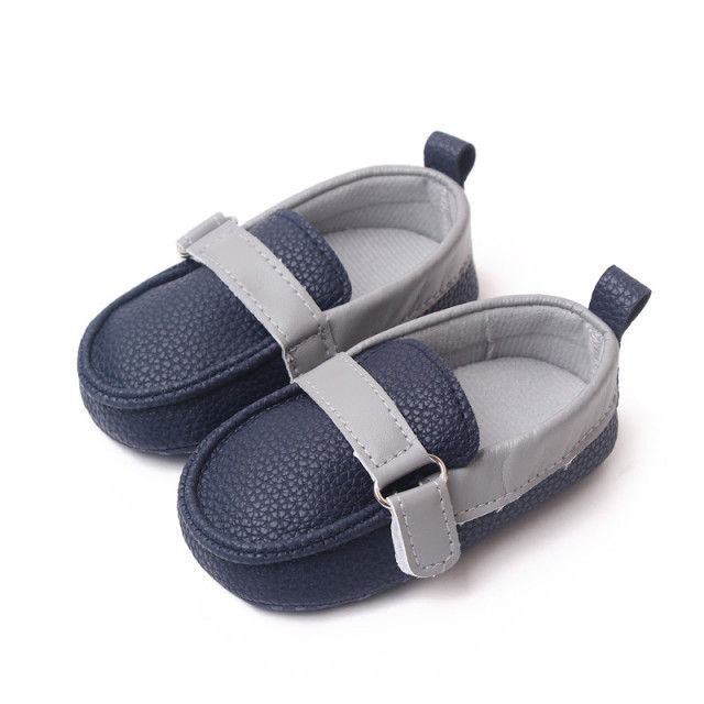 Pantofiori bleumarine tip mocasini - Beldy (Marime Disponibila: 9-12 luni