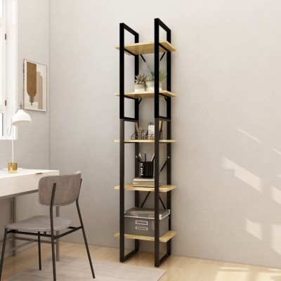 Gossi biblioteca cu 5 rafturi, 40x30x175 cm, lemn masiv de pin foto