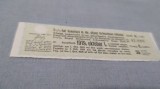 CUPOANE DE TREZORERIE CU REDUCERE 1919 UNGARIA