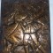 ,TABLOU TRADITIONAL ROMANESC in RELIEF BASORELIEF(METALOPLASTIE)CUPRU,T.GRATUIT