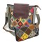 Set Cadou Femei Portofel + Geanta de Umar , Retro Rainbow , Piele Naturala