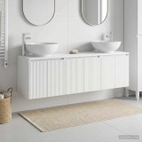 Cumpara ieftin Set dulap baie 3 buc. Alb 161,5 x 44,5 x 80 cm Lemn prelucrat